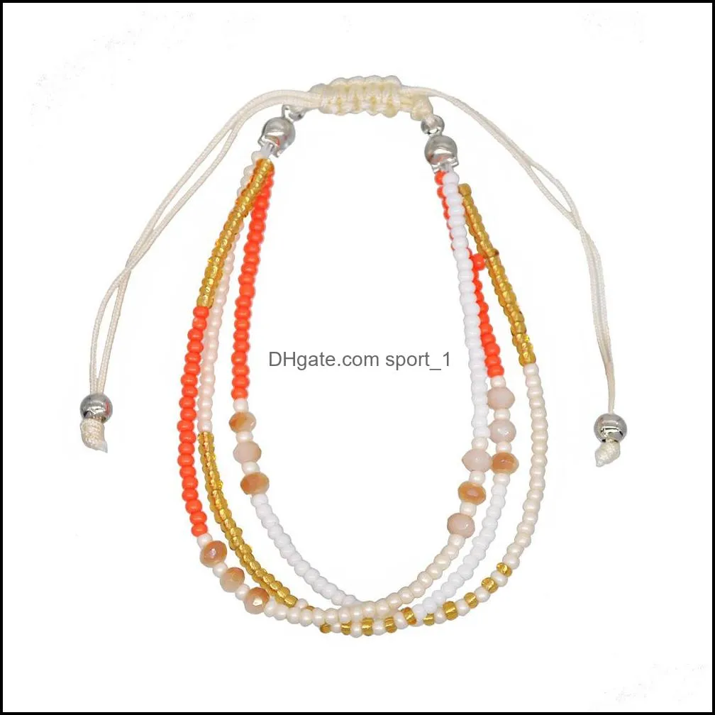 bohemia rice beaded bracelet friendship bangle adjustable colorful braided weave bracelets jewelry gifts for women teen girls