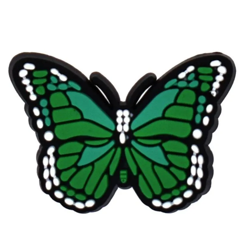 wholesale butterfly croc charms pvc shoe buckcle decoration clog accessories birthday party gift for children teen girl