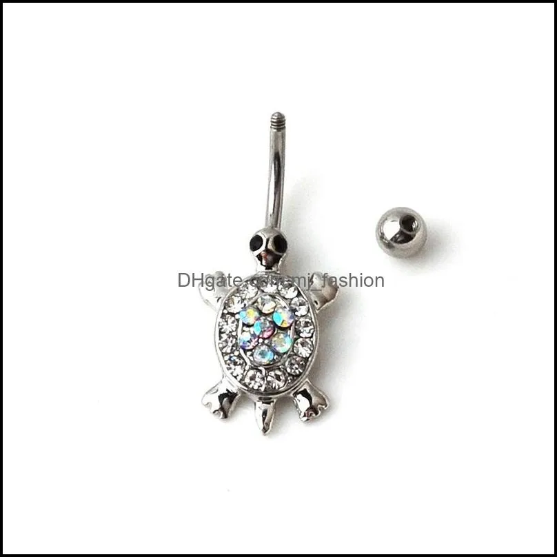 clear color tortoise style navel button ring piercing body jewlery 1.6x11x5/8 belly ring body jewelry c3