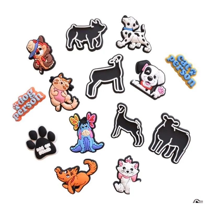 croc charms decorations random mix dog pet model pvc shoe charms for clog bracelet