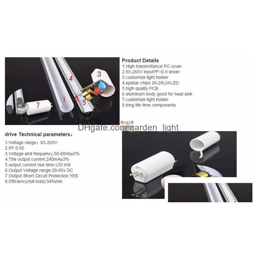 bi pin g5 base t5 led tubes light 2ft 3ft 4ft led tubes with design builtin power supply ac 110265v easy installation