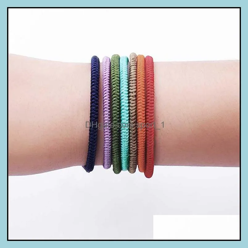 braided rope bracelets charm jewelry for women girls handmade summer beach bracelet bohemia friendship bangle chain dhs