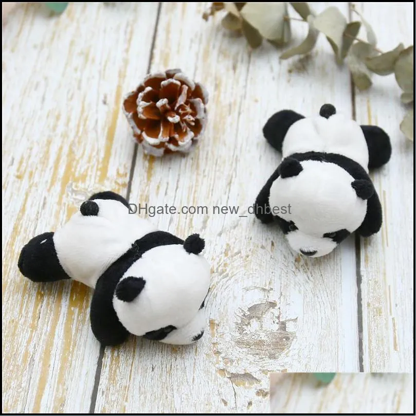 panda brooches pins for girls students cute plush cloth art cartoon panda animals brooch party birthday gifts 1878 t2