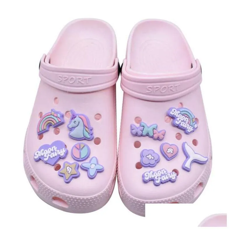 pvc croc charms cartoon animal shoe accessories decorations charms buckle for clog buttons soft rubber