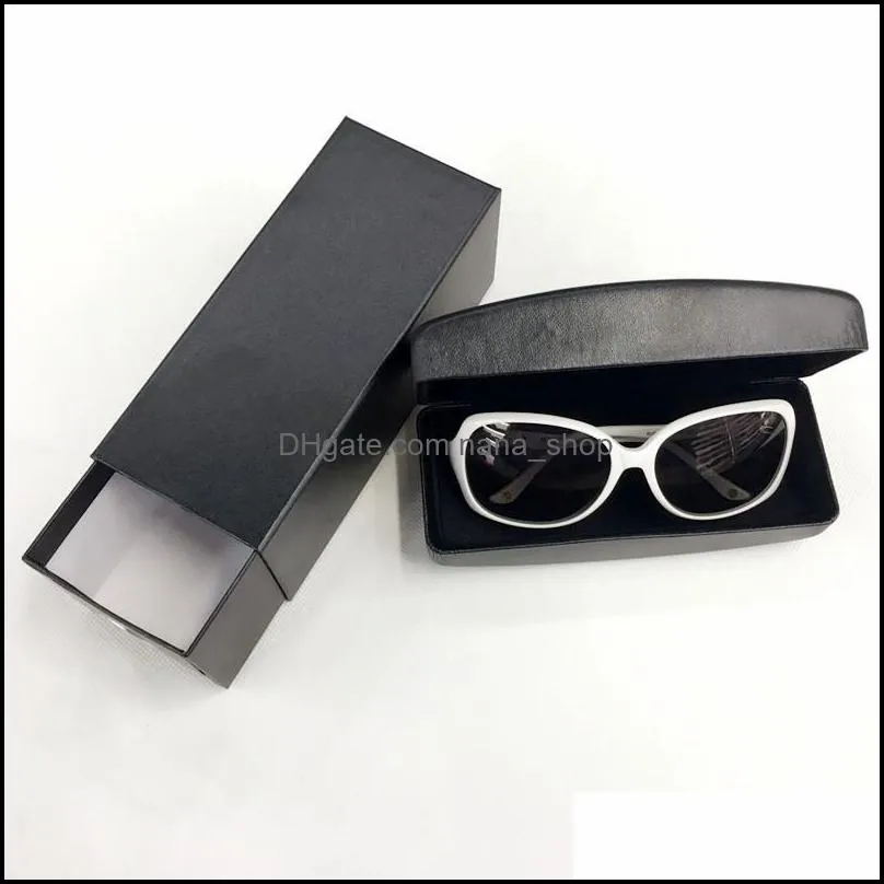 fashion sunglasses case high quality black pu leather protective glasses box