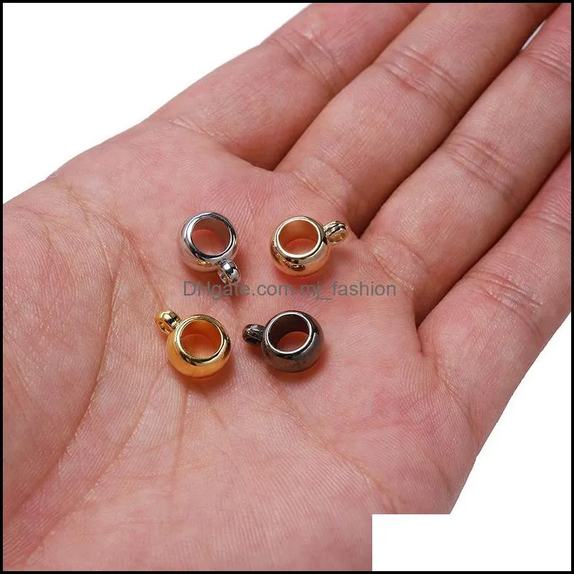 findings components jewelry 50pcs/lot pendant clip clasps bail hooks big hole bead spacer loose beads connector for jewelry making 1900