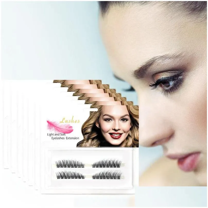 false eyelashes premade volume fans individual eyelash 3d fluffy single cluster segmented natural lashes for eye extension c curl