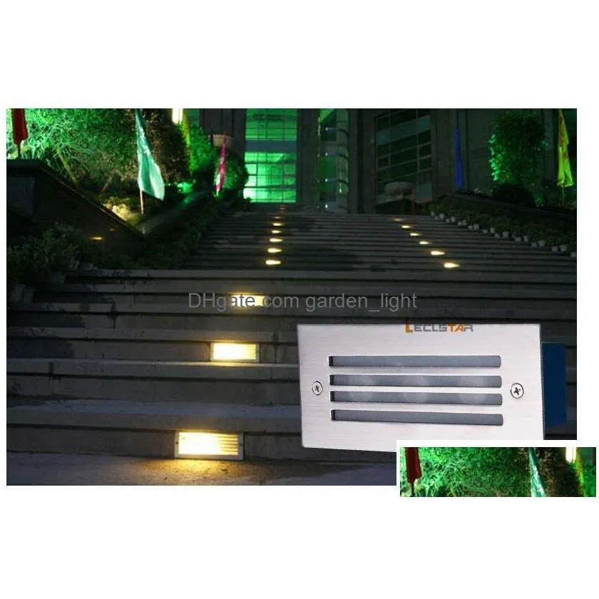 led deck step light 3w underground lamp recessed stair paitio inground spotlights floor garden landscape outdoor wall pack led