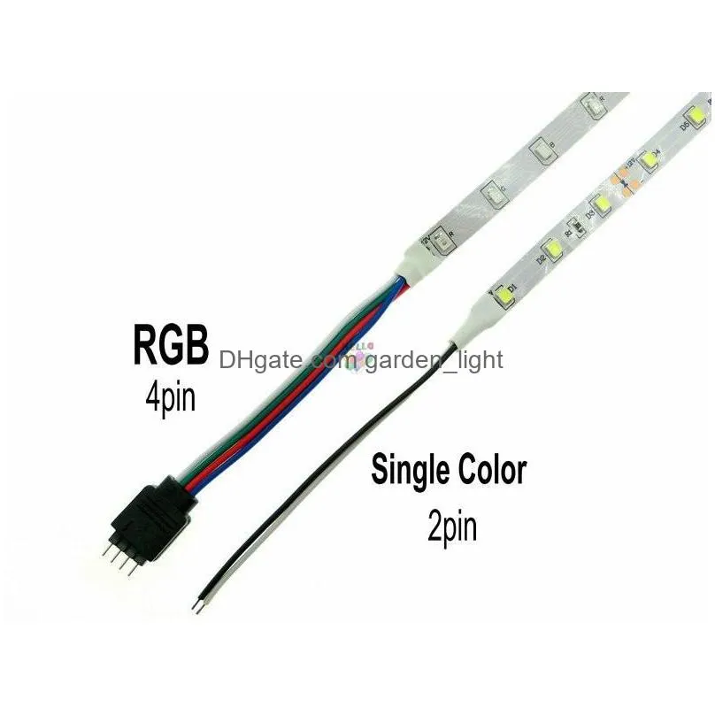 rgb led strip light 5m 60leds/m smd 2835 led strip dc 12v ip65 waterproof flexible tape white warm white red green blue yellow