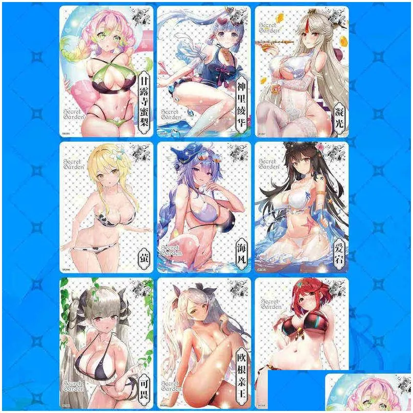 card games goddess story collection cards anime sexy swimsuit bikini girl party booster box genshin impact board game child toy gift