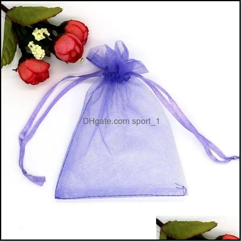 multifunction drawstring organza jewelry pouches packaging display for diy wedding gift beads bags