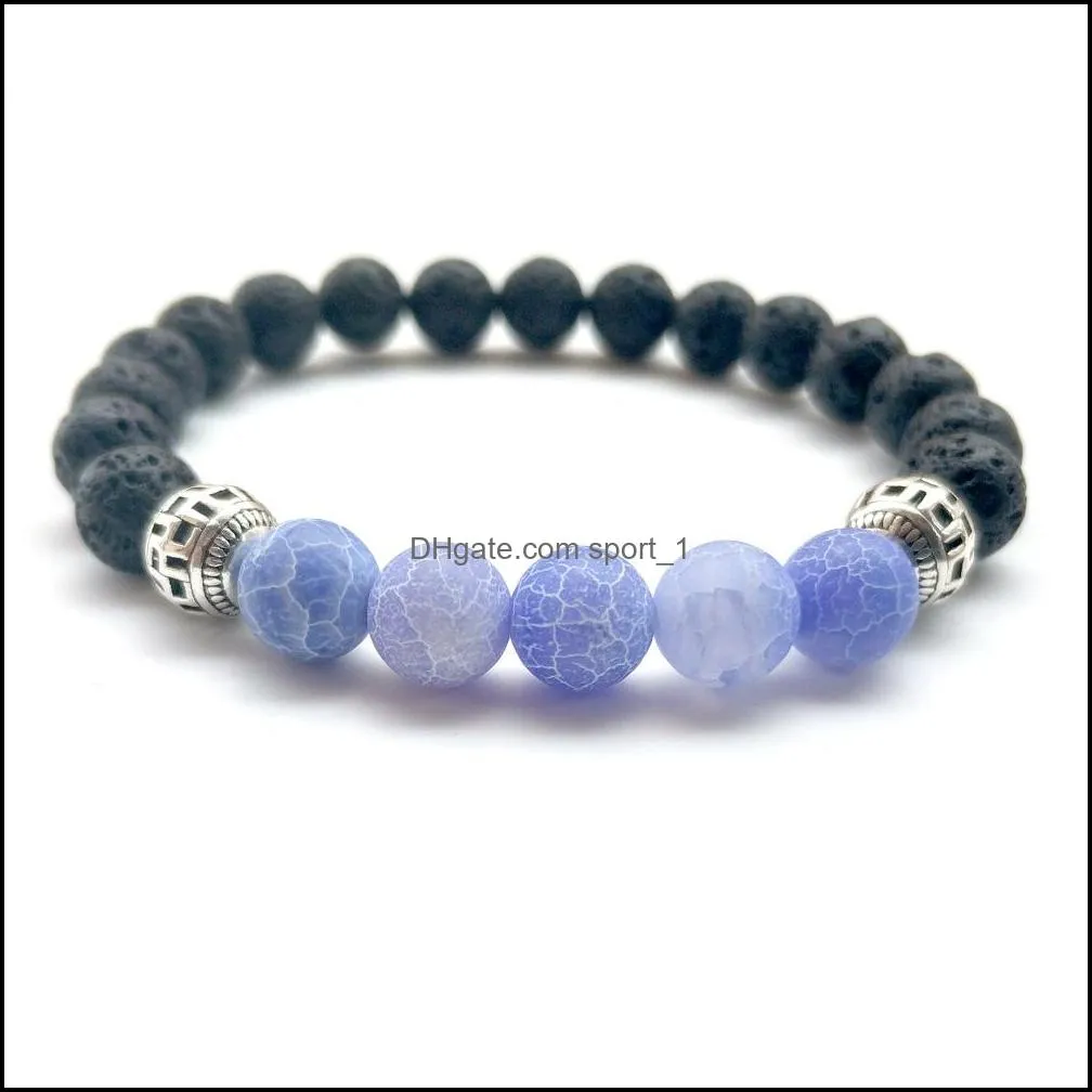 men natural yoga beads stone bracelet women essential oil diffuser volcanic lava bracelets bangle handmade jewelry g550s f