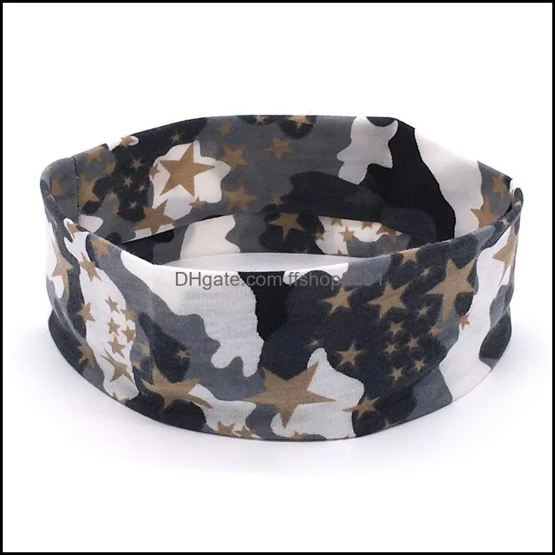 luxury camouflage sports headbands men elastic cotton designer hairband absorb sweat head scarf yoga head band for women jewelry