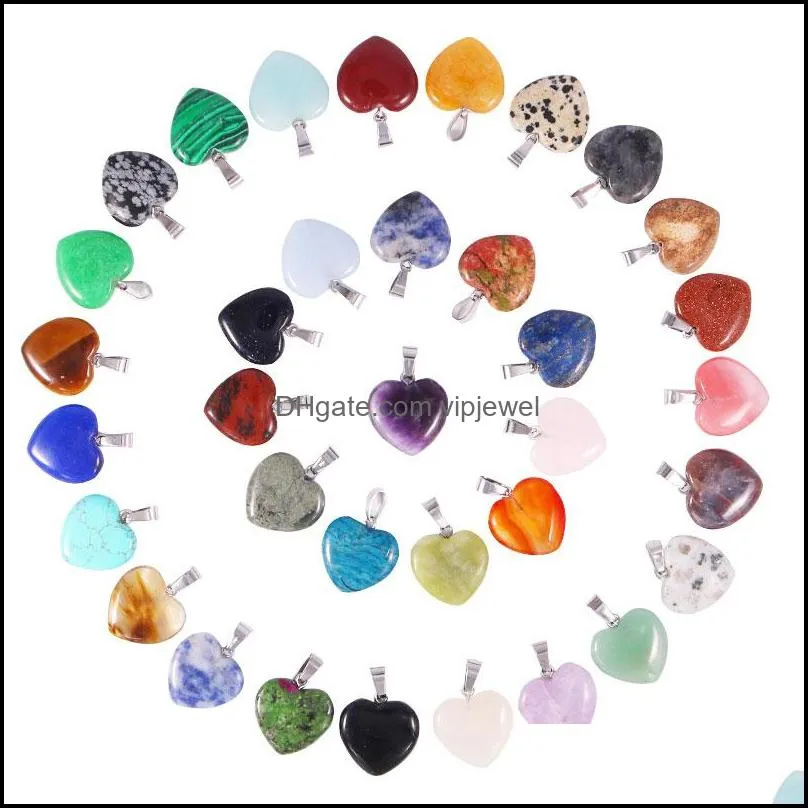 mixed shape nacklace pendants natural stone charms healing fashion beads for jewelry making earring gemstone