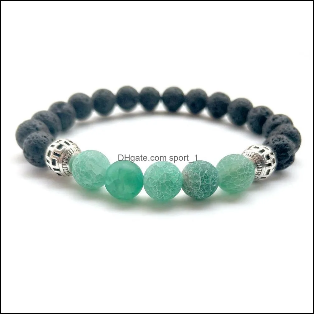 men natural yoga beads stone bracelet women essential oil diffuser volcanic lava bracelets bangle handmade jewelry g550s f