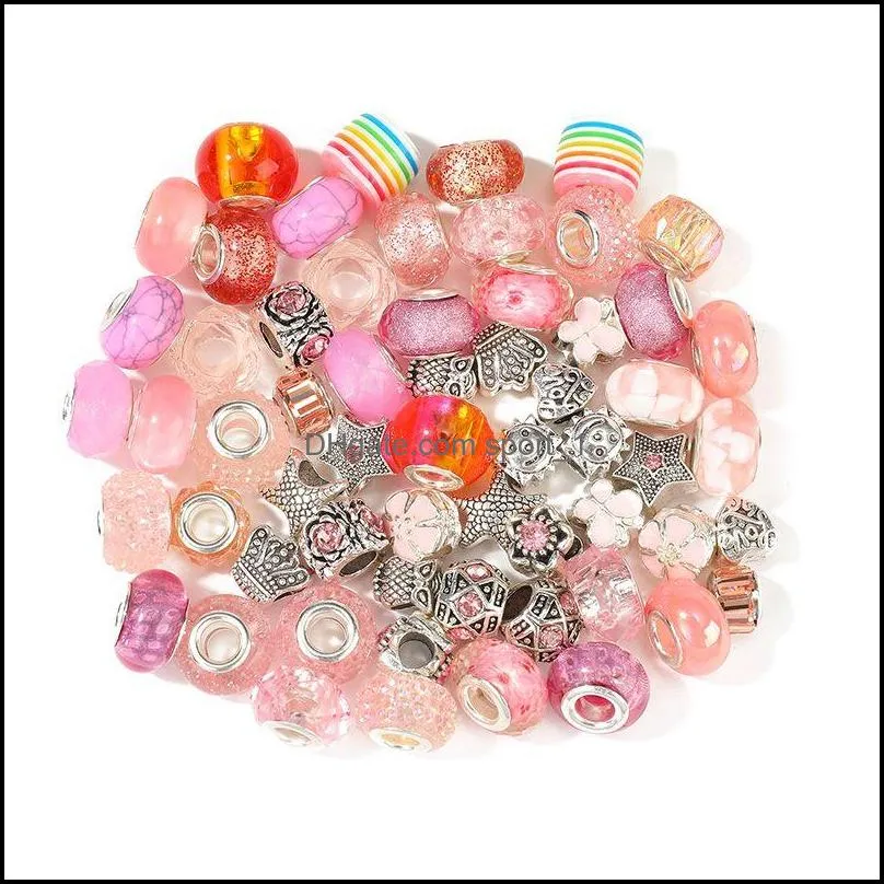 fashion women acrylic alloy charms for jewelry making bracelet charms diy pendant necklace beads 60pcs/set