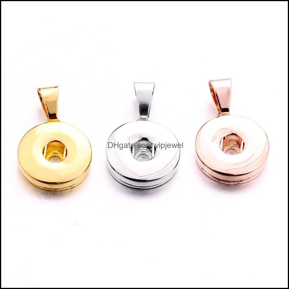 simple metal 18mm ginger snap button base pendant charms for diy snaps buttons necklace earrings necklace jewelry accessorie