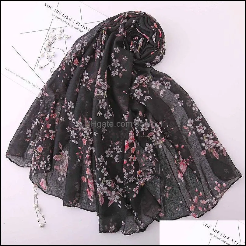 women spring autumn scarf fashion balinese scarves shawls and wraps lady foulard flower hijab stoles