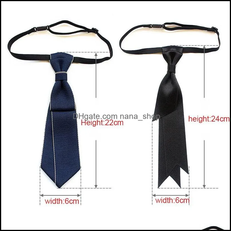 casual slim neck tie men women general professional dress self bow tie white shirt collar for fashion accessories