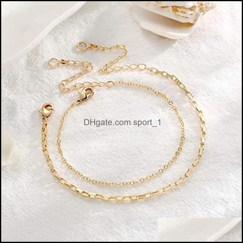 14k gold plated layered bead bracelets handmade fashion pearls bar beaded bracelet bangle charm jewelry for women girls k119fa