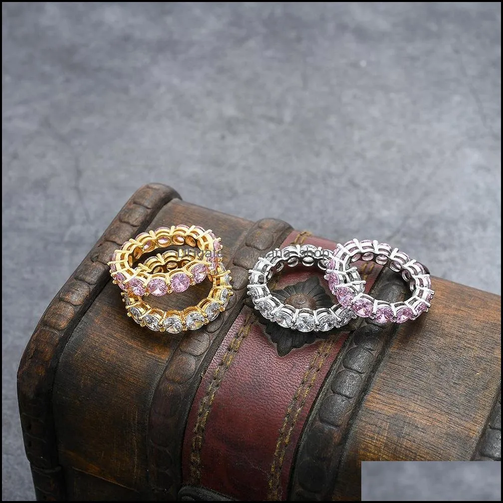 hip hop wedding engagement ring for women shiny bling rhinestone rings fashion jewelry q313fz
