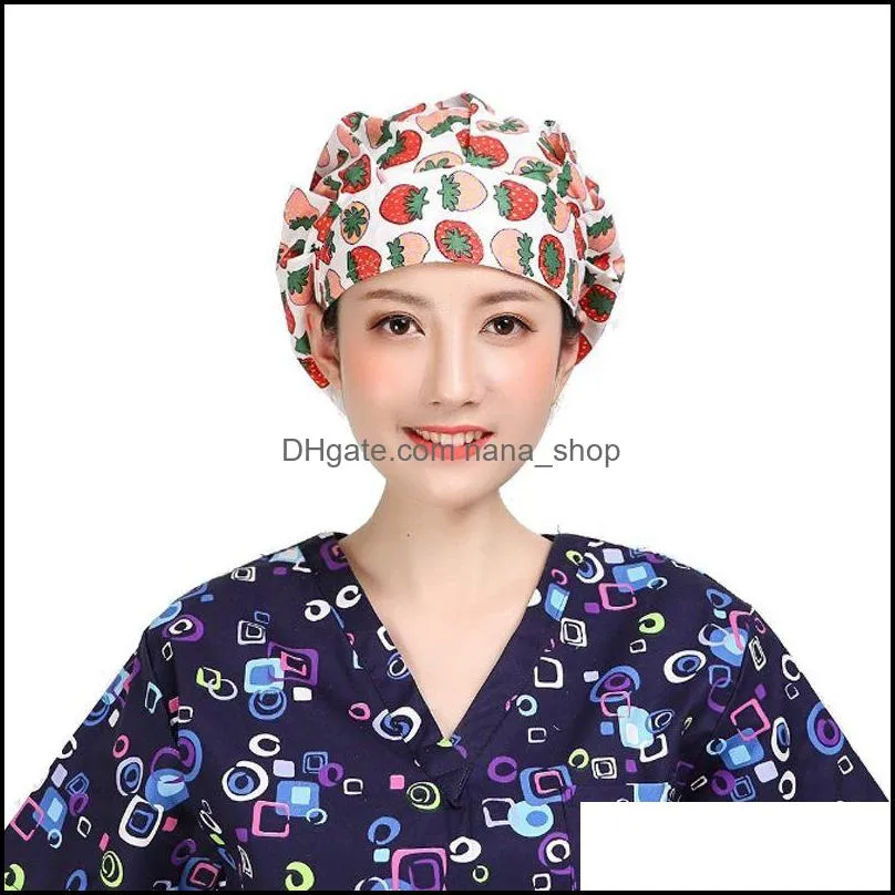 nurse beanie caps restaurant el kitchen chef puffy hats bakery cooking cap unisex catering work hat cartoon printing coffee shop