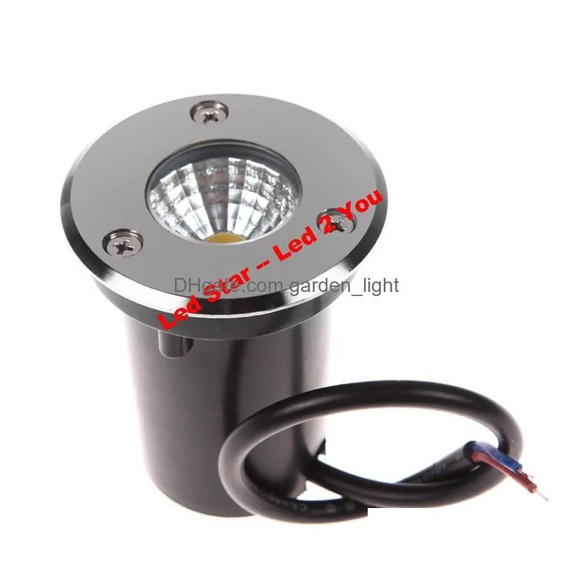  cob 3w 12v dc led underground lights lamp ip67 waterproof led garden lights shockproof highpower tempered glass