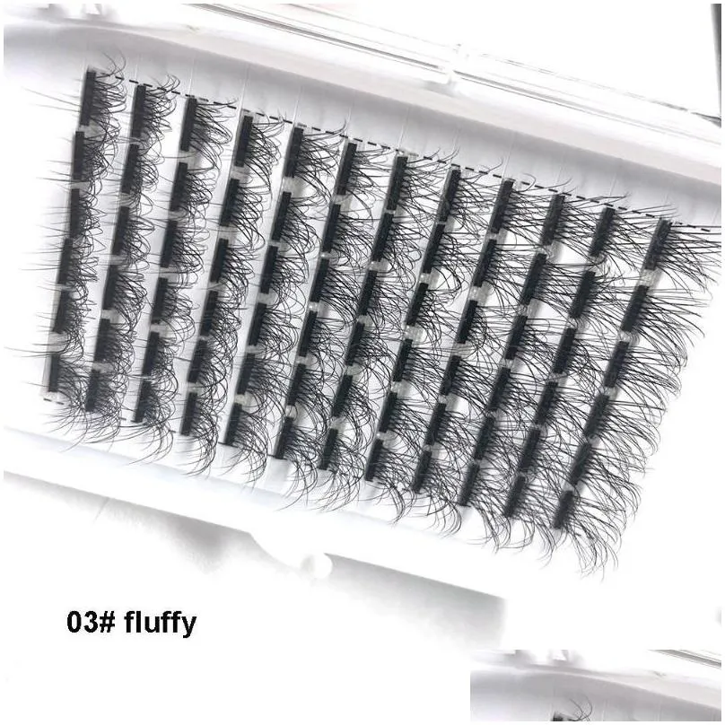 false eyelashes 48/60/72 clusteres beam eyelash extension clusters natural segments individual lashes diy half segment dovetail