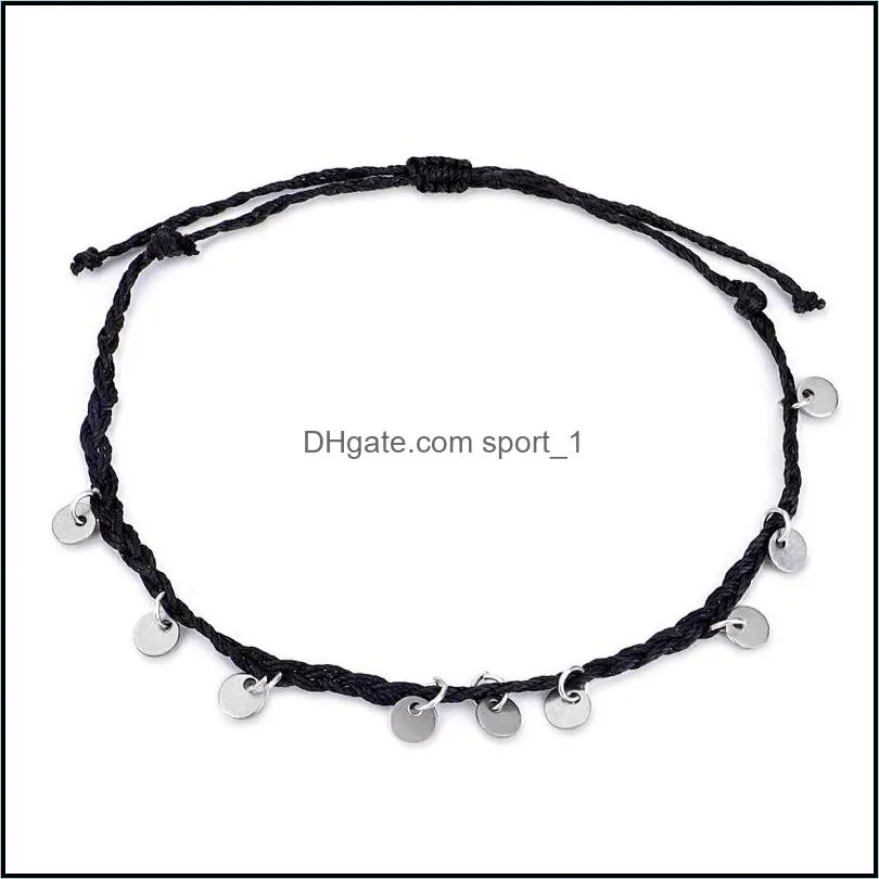 colorful wax thread bracelets adjustable bohemian woven bracelet friendship bangle for women men jewelry birthday gift q531fz