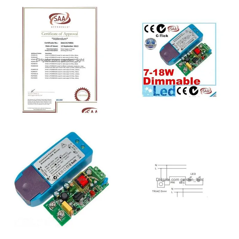 australia ctick saa ce add 718w constant current led dimmable drivers for dimmable led downlights led panel lights ac