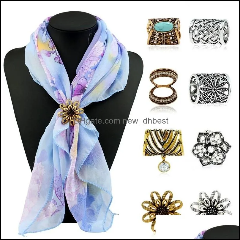 pins brooches fashion women brooch pin scarf clips wedding hoop crystal holder silk shawl scarves buckle jewelry gift c3