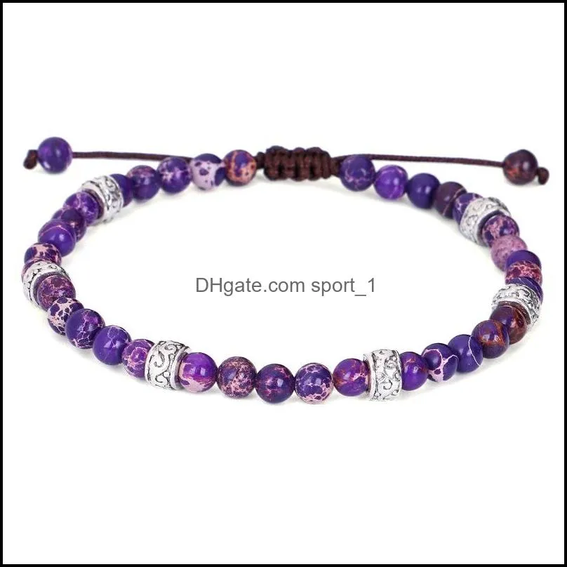 rainbow beads bracelet handmade beaded boho adjustable string rope woven bracelets for women men charm jewelry gift q523fz