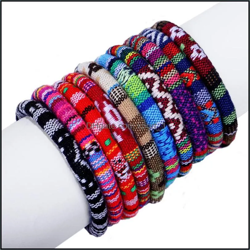 ethnic friendship bracelet adjustable braided rope handmade weave bracelets bangle for men women bohemian jewelry dhs