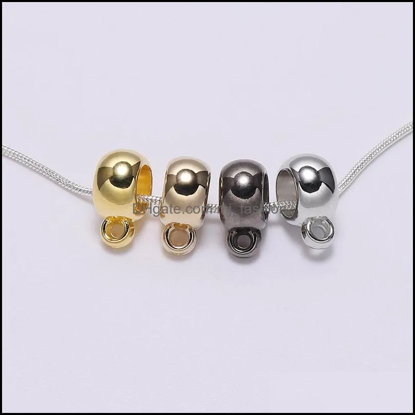 findings components jewelry 50pcs/lot pendant clip clasps bail hooks big hole bead spacer loose beads connector for jewelry making 1900