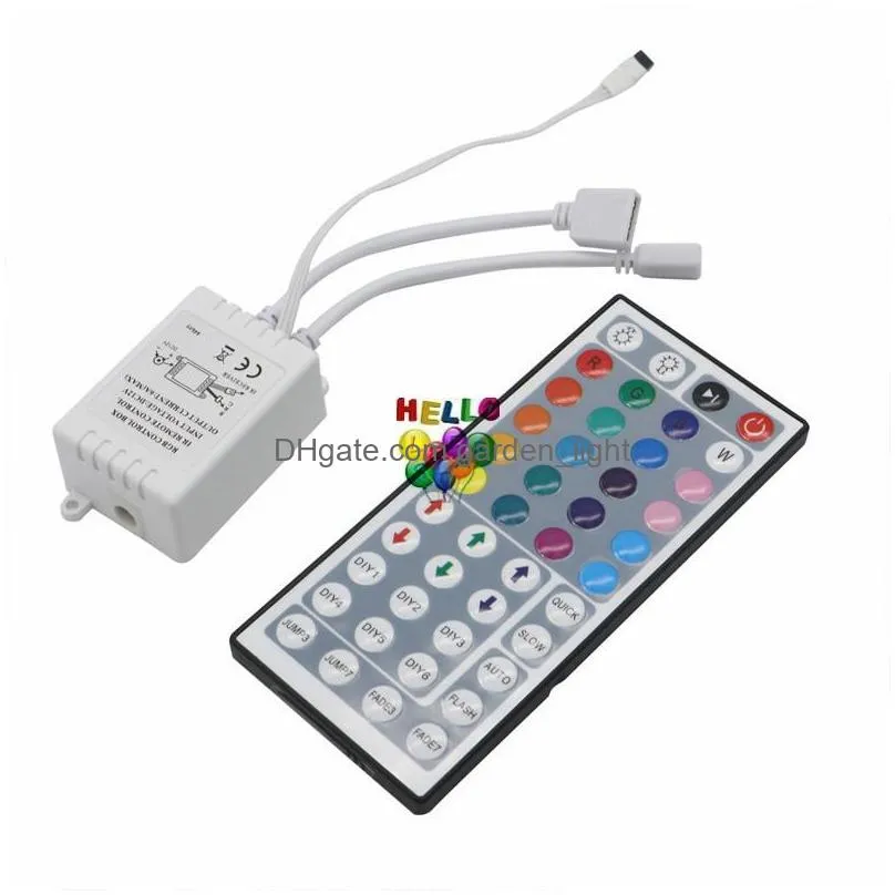 44keys ir remote led rgb rgbw controller dc 12v24v 12a rf wireless remote dimmer 2 ports rgb remote control for 5050 5630 5730 led