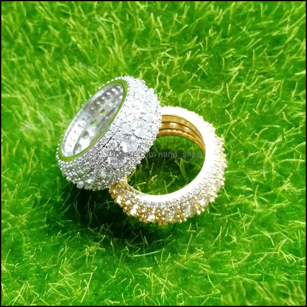 fashion bling hip hop ring vintage jewelry full diamond women wedding rings q316fz