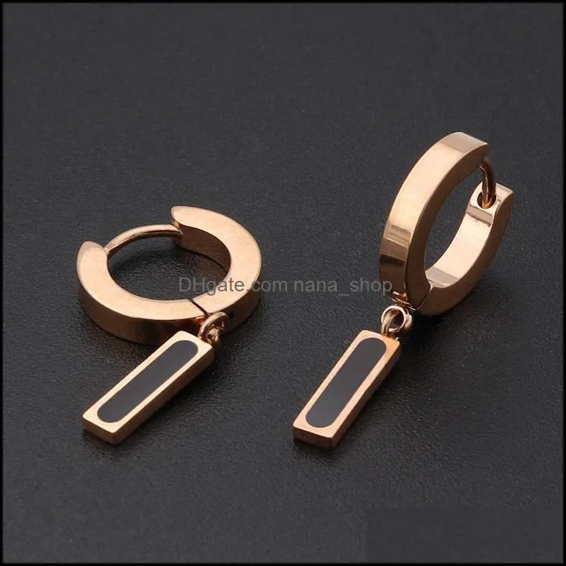 hiphop stainless steel constellation symbol circle hoop earrings for women men gold color fashion jewelry wholesale 1 pair