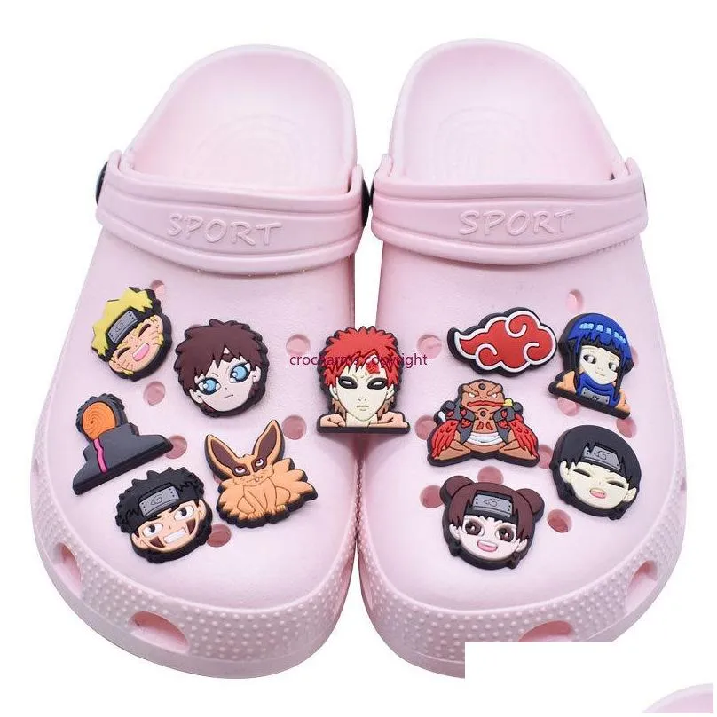 wholesale anime cartoon pvc shoe charms cartoon diy shoe aceessories fit croc clogs decorations unisex kids gifts