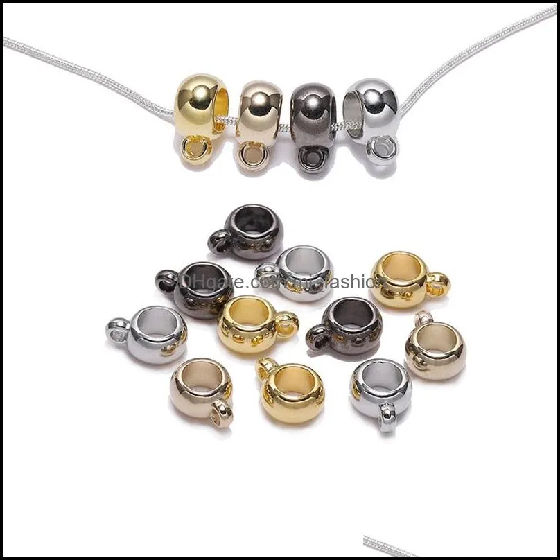 findings components jewelry 50pcs/lot pendant clip clasps bail hooks big hole bead spacer loose beads connector for jewelry making 1900