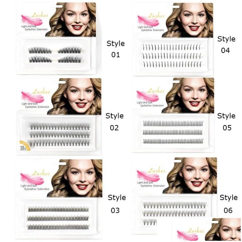 false eyelashes premade volume fans individual eyelash 3d fluffy single cluster segmented natural lashes for eye extension c curl