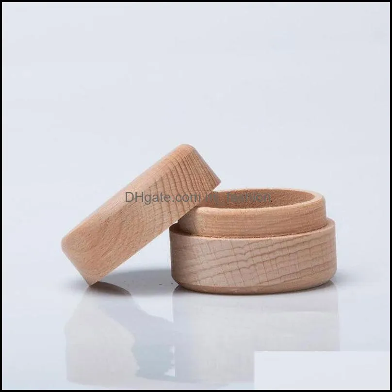 beech wood small round storage box retro vintage ring box for wedding natural wooden jewelry case 136 u2