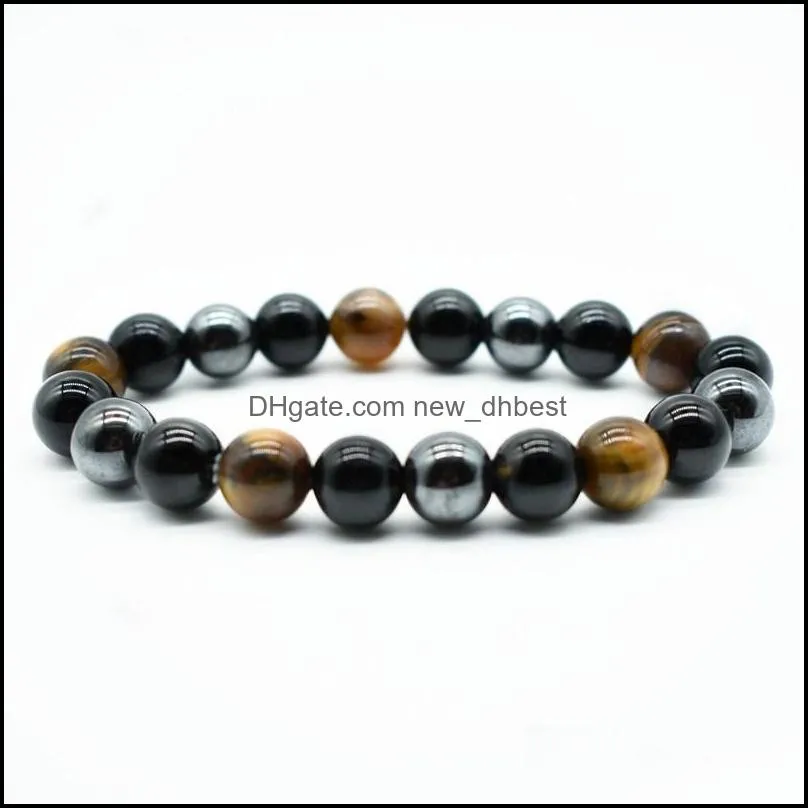 natural tiger eye beaded strands bracelets men for magneti hematite women jewelry bracelet