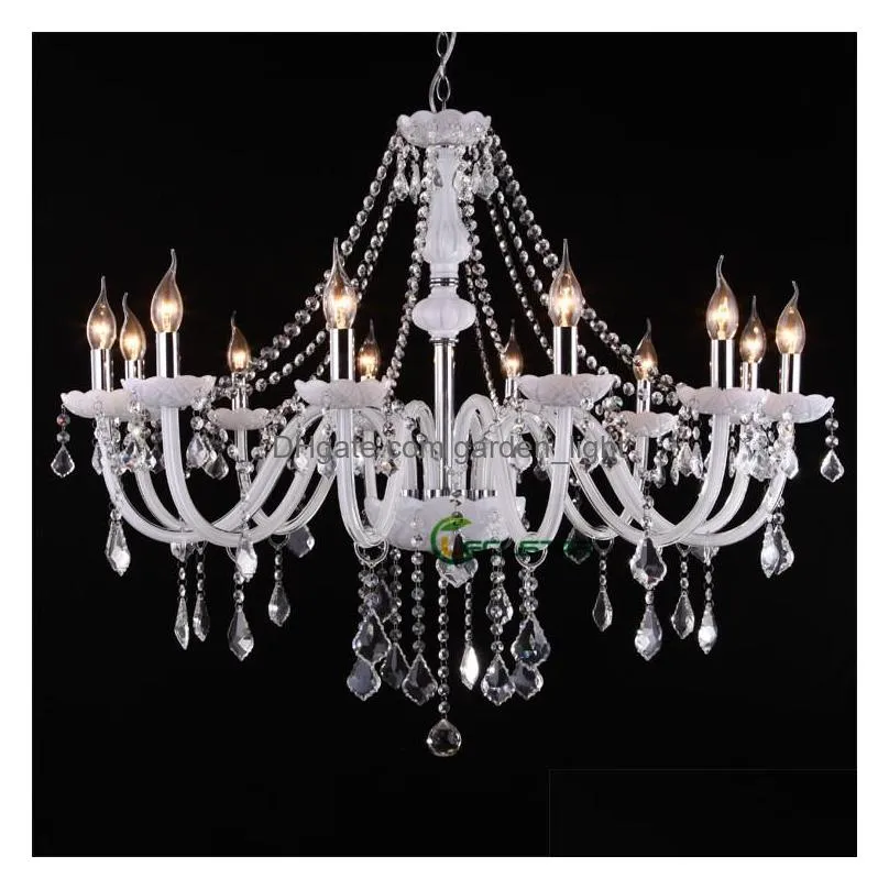 4 6 8 10 15 18 arms crystal lighting chandeliers white modern crystal chandelier living room lights bedroom lamp chandelier light