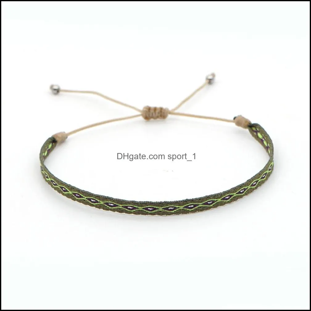 summer string wave bracelets adjustable friendship strand bracelet for women girls vintage party jewelry b41a