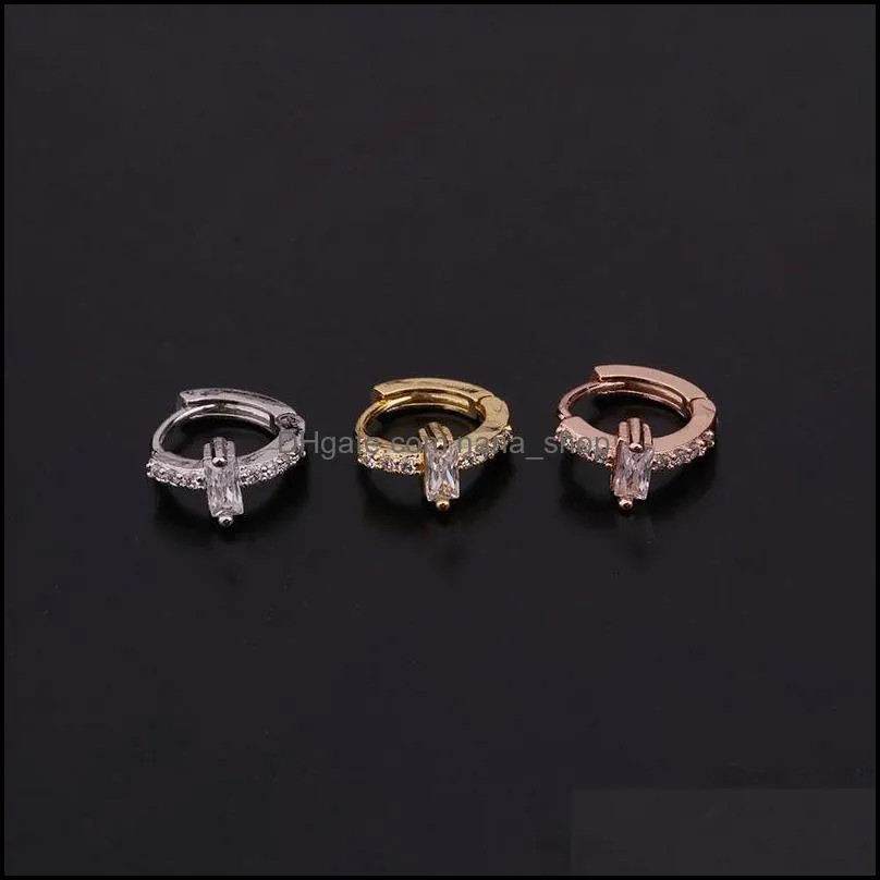 small hoop earrings cubic zircon dangle earring gold bling star ear rings for female fashion crystal ears stud a90z