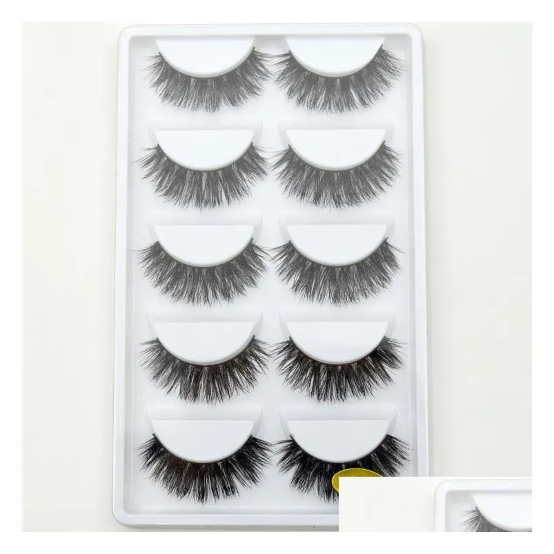 false eyelashes viso 5pairs/box fur friendly styles mink lashes crisscross thick high volume k01