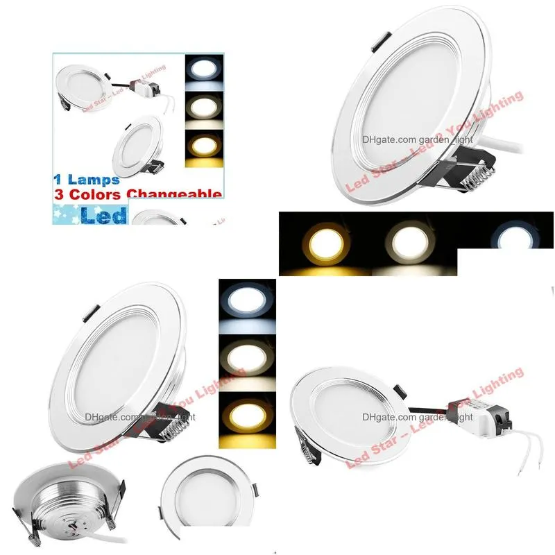 3 colors in 1 lamp led panel lights 3w 5w 7w 9w 12w ultra thin led ceiling panel lights drivers ac 110240v3912112