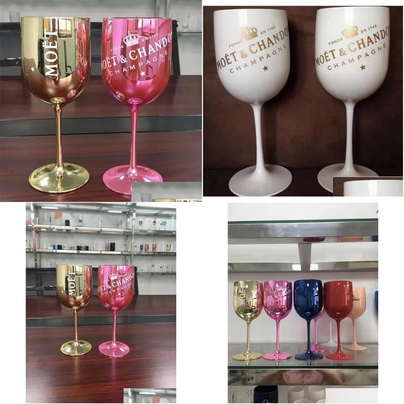 plastic wine party white champagne coupes cocktail glass moet champagne flutes cup lj200821