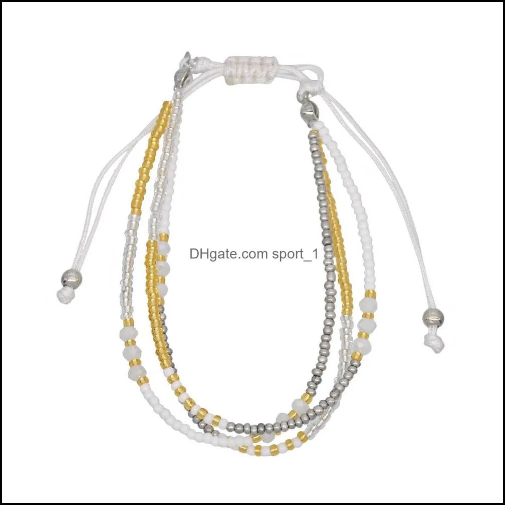 bohemia rice beaded bracelet friendship bangle adjustable colorful braided weave bracelets jewelry gifts for women teen girls