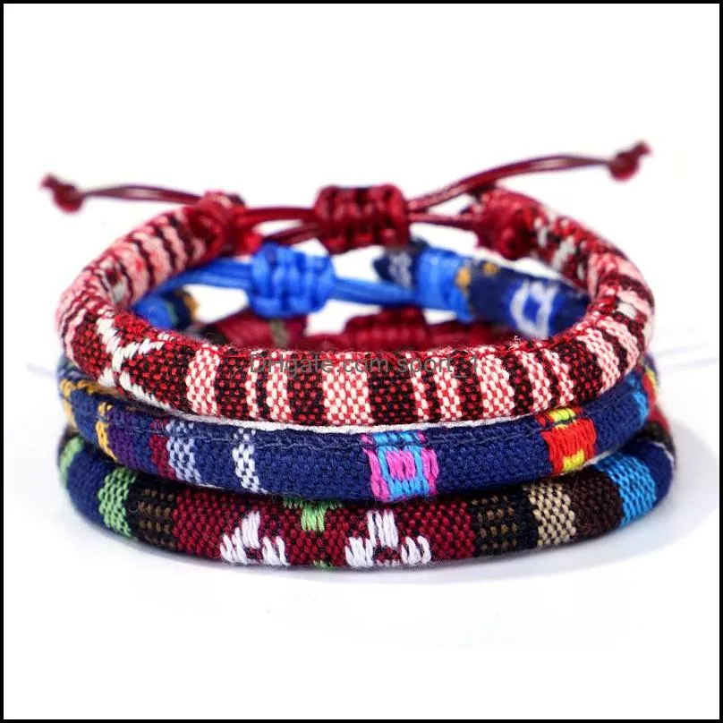 ethnic friendship bracelet adjustable braided rope handmade weave bracelets bangle for men women bohemian jewelry dhs